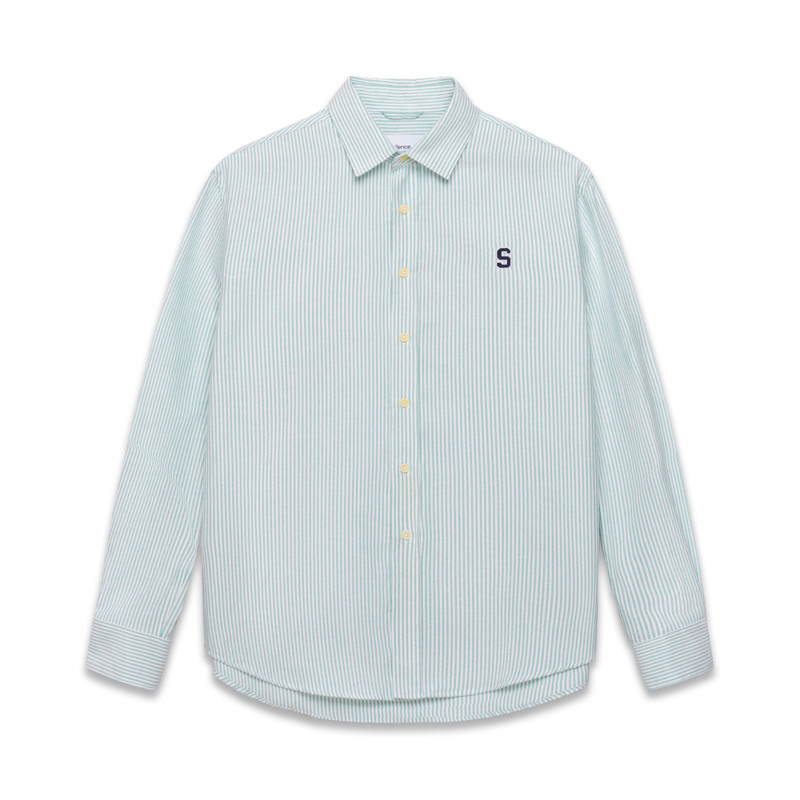 Áo sơ mi Silencestandard Premium Oxford Shirt Logo S thêu/ kẻ xanh lá cây [SO02]