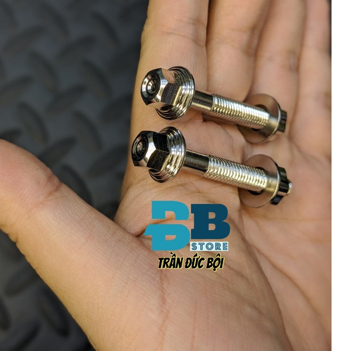 2 ốc xỏ gác chân sau kèm tán mẫu Thái salaya cho các dòng xe Honda và Yamaha