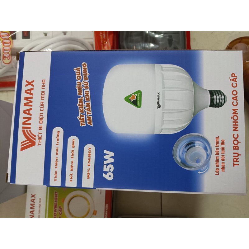 Bóng đèn Led buld trụ nhôm bọc nhựa Chính Hãng VINAMAXcông suất từ 5w-10w-15w-20w-30w-40w-50w-65w