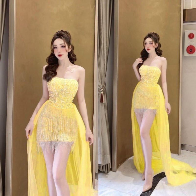 ✨ Đầm body cup tua tua kèm đuôi lưới✨ HÌNH THẬT