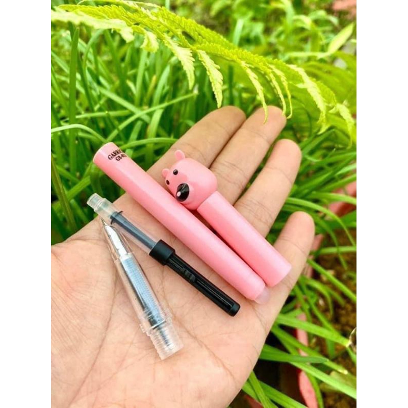 Bút máy XOÁ ĐƯƠC GẤU  tặng kèm 1 Ống mực thay thế cho bé