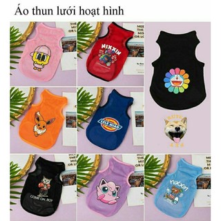 Áo thun ba lỗ cho chó mèo mùa hè chất vải lưới
