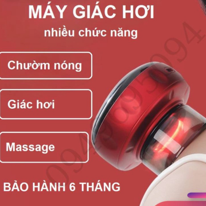 Máy Giác Hơi cạo gió cầm tay- Máy massage, giúp giảm đau, mệt mỏi, lưu thông khí huyết,tặng kèm tinh dầu