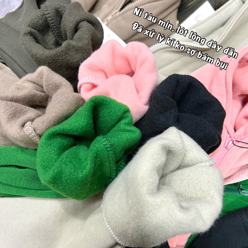 AK07_Áo Khoác Nữ Dáng Lửng Khoá Kéo Cao_Chất Nỉ Thun Cao Cấp_Bo Tay Xỏ Ngón Chống Nắng Tiện Lợi