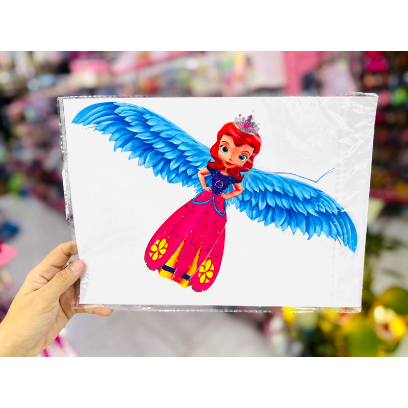 Diều Nhựa Hoạt Hình, Diều Mini Có Cần Câu Điều Khiển Kích Thước 40cm Cho Bé