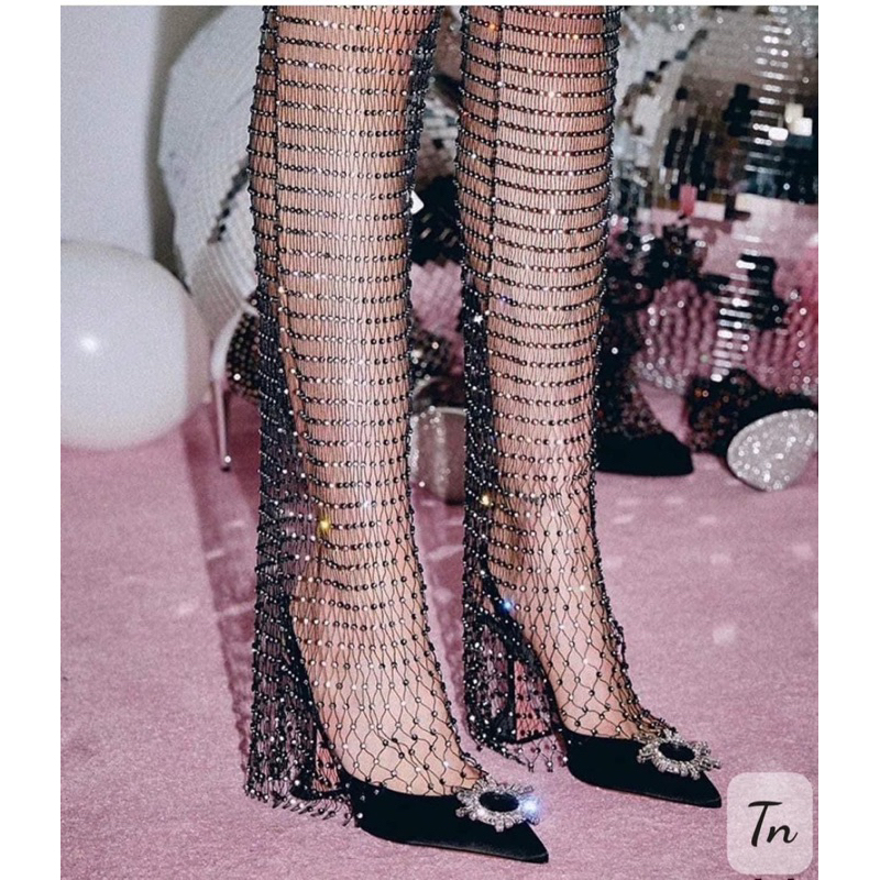 Cao Gót Ami Đen Khoá Đá Mặt Trời Full Size 35-39  -  By Anh Dinh Phuong