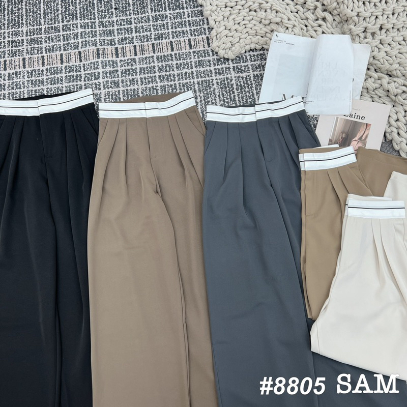 QUẦN SUÔNG LỤA CẠP TRẮNG VIỀN SANG CHẢNH HÀNG QCL1 MS21510