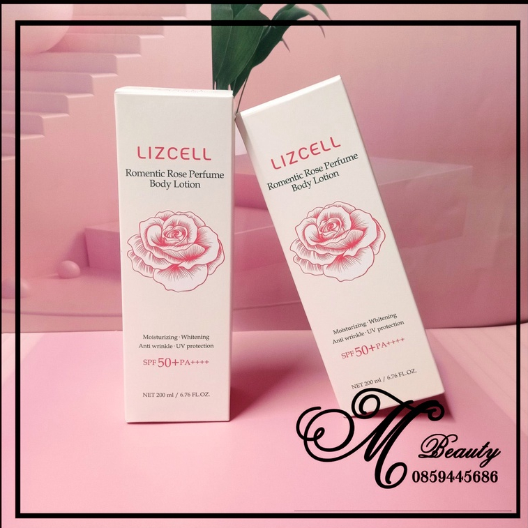 Kem, sữa dưỡng thể chống nắng LIZCELL Hàn Quốc Romentic Rose Perfume Body Lotion Dưỡng Ẩm & Chống Lão Hóa 200ml