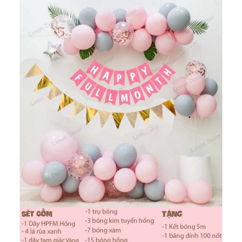 Set Trang Trí Đầy Tháng Cho Bé