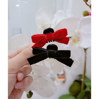 Gắp tóc nhí nơ nhung dễ thương