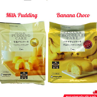 Bánh tươi Maruto Milk Pudding Cake vị sữa và vị chuối socola