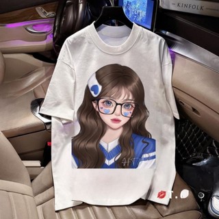Áo cotton khô cô gái in PET VIP, áo phông 3158 freesize 40 - 70kg