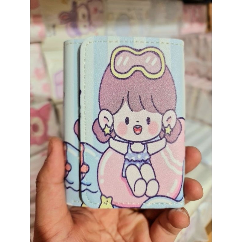 Ví gấp 3 gâú dâu, sanrio có cúc bấm cute đáng yêu