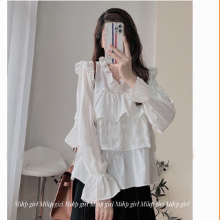 Áo babydoll dài tay 3 tầng xòe tay bo, áo bigsize nữ vải đũi đủ màu.
