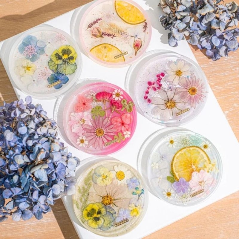 Khuôn lót ly hình tròn có gờ dùng trong thủ công Resin, Jesmonite, thạch cao....