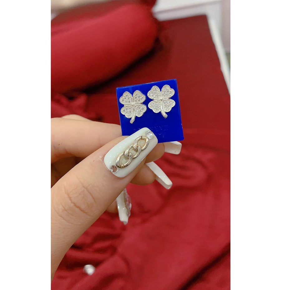 nhẫn cỏ 4 lá , biểu tượng của sự may mắn , phiên bản bạc , sự kết hợp mới lạ trong phong cách trẻ trung , năng động