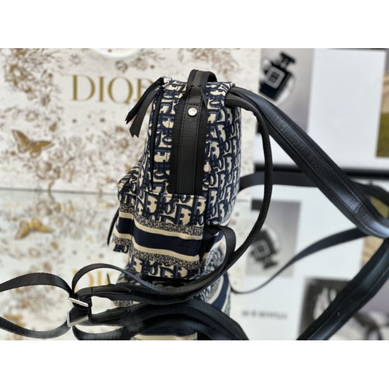 Balo nữ D.I mini sz16cm vải thêu loại đẹp phom cứng fullbox