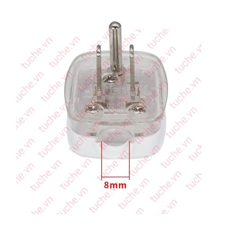Phích cắm 3 chân chuẩn Mỹ gập 90 độ 10A 250VAC