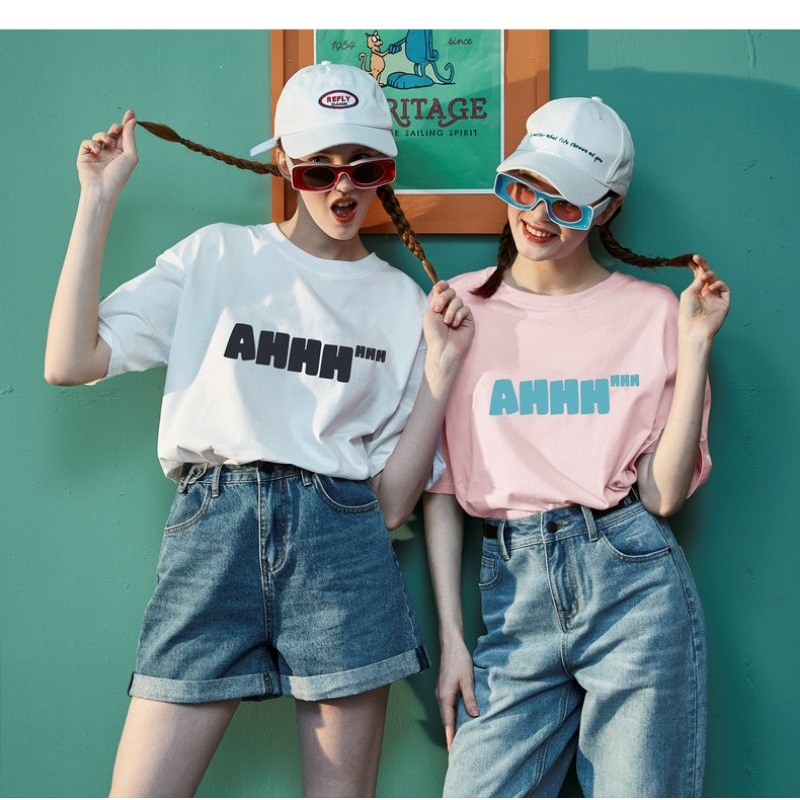 Áo thun nữ cổ tròn in chữ kiểu dáng basic hàng đẹp giá tốt chất cotton cao cấp dày dặn thoáng mát hot hit