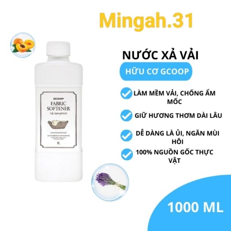 Nước xả vải cho da nhạy cảm GCOOP Hàn Quốc nguồn gốc thiên nhiên 100% (1000 ml)