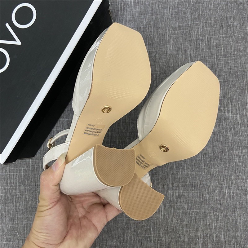 ORDER  Novo Sandal gót trụ xuất Châu Âu 11cm chắc chắn