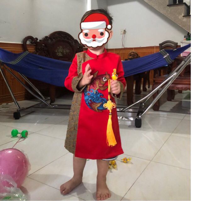 Áo dài bé trai thiết kế riêng  mới 95%
