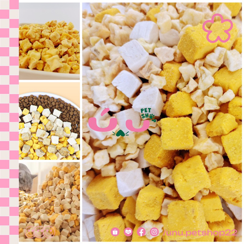 Gà viên Trứng viên sấy khô cao cấp thơm ngon bổ dưỡng dành cho mèo, hamster, thú cưng - Ú Nu Pet Shop