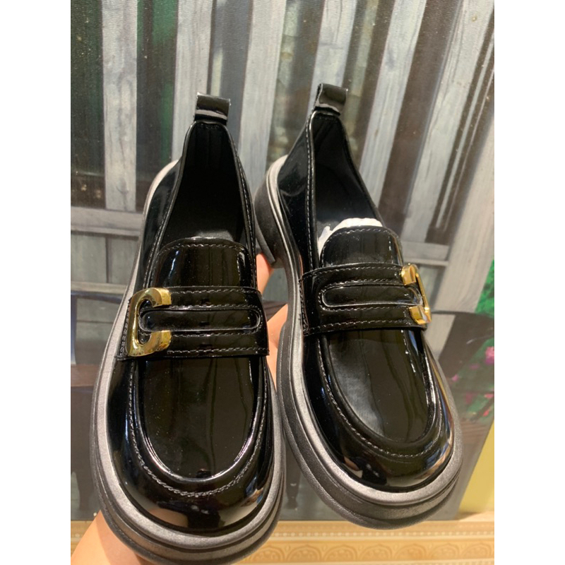 Giày búp bê xuka chữ C da mềm đế êm thời trang cao cấp Giày tiểu thư nữ có độn đế 4cm nhẹ nhàng đi hàng ngày