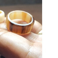 NHẪN SỪNG BẢN TRƠN- 8mm
