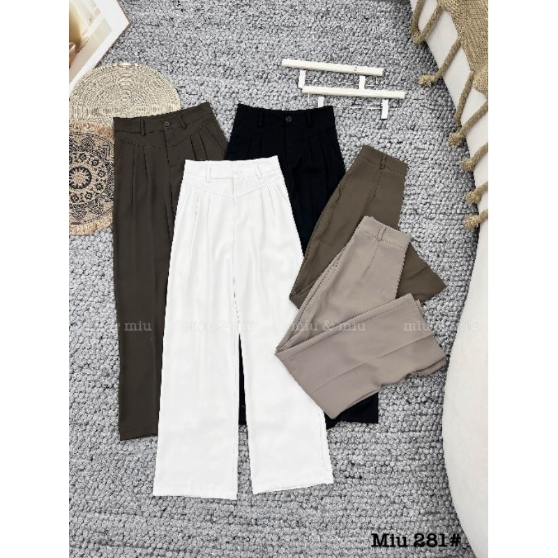 Quần vải suông 1 khuy hàng QC