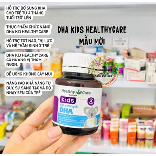 [Bill+Tem chemist] DHA Healthycare Không Tanh Cho Bé Thông Minh Khôn Lớn 60 viên  Úc