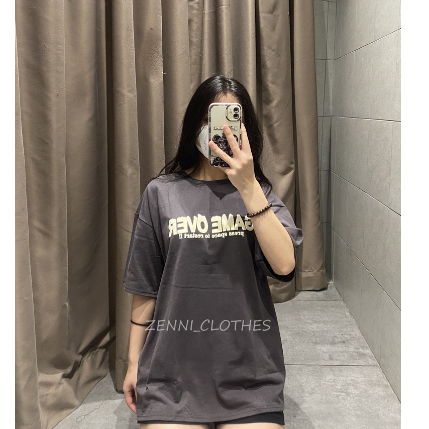 Áo Thun Tay Lỡ Form Rộng Unisex , Chất Cotton Khô - T shirt GAME OVER