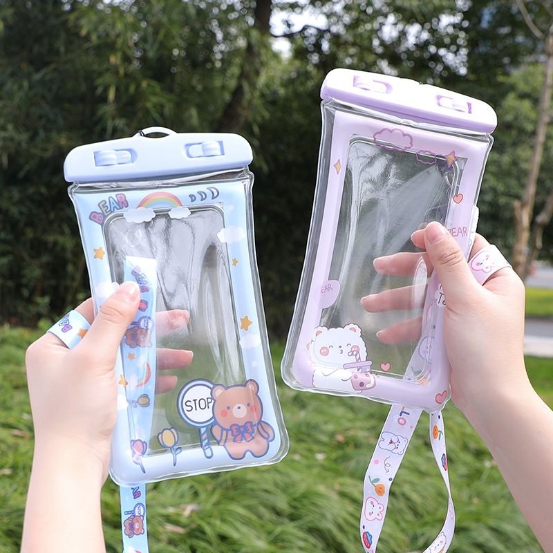 Túi Chống Nước Điện Thoại Xịn Viền Phao Hoạt Hình Cute Nổi Bật, Phao Chống Nước Điện Thoại Có Dây Đeo Cổ Abe.Mk