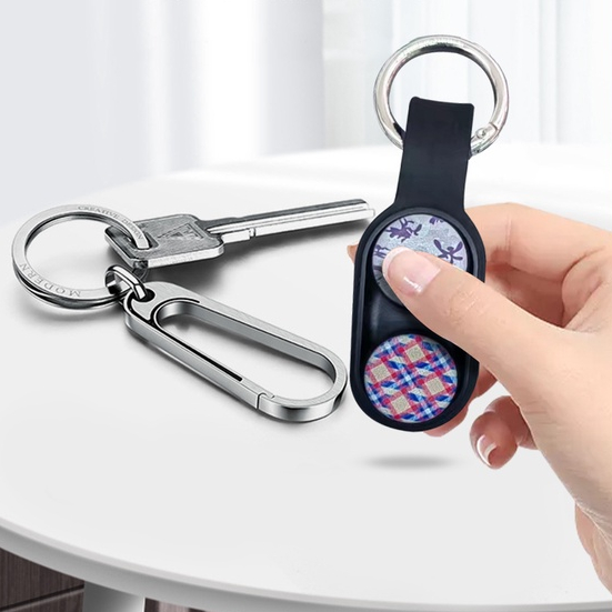 Móc khoá giảm stress PopPuck Fidget Spinner đàn hồi từ tính - Đồ chơi thư giãn hạt nam châm