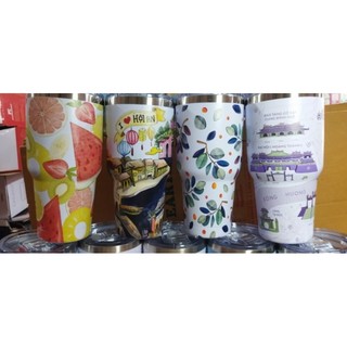 Ly giữ nhiệt cao cấp  mẫu 5D combo đầy đủ phụ kiện túi nắp ống hút cọ rửa
