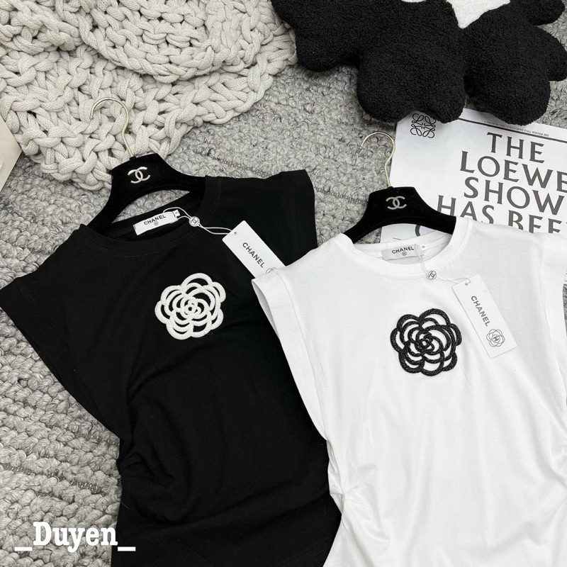 ÁO THUN DÚM EO BÔNG HOA TAY HẾN MS12800