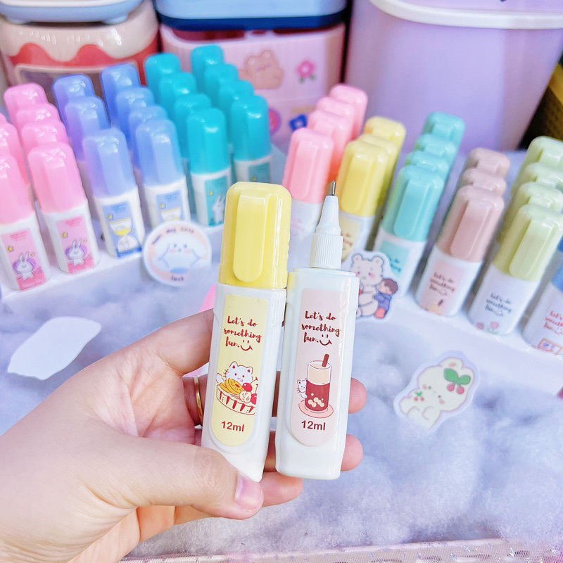 Bút xóa nước nhiều màu dễ thương, bút tẩy cute cho học sinh văn phòng phẩm