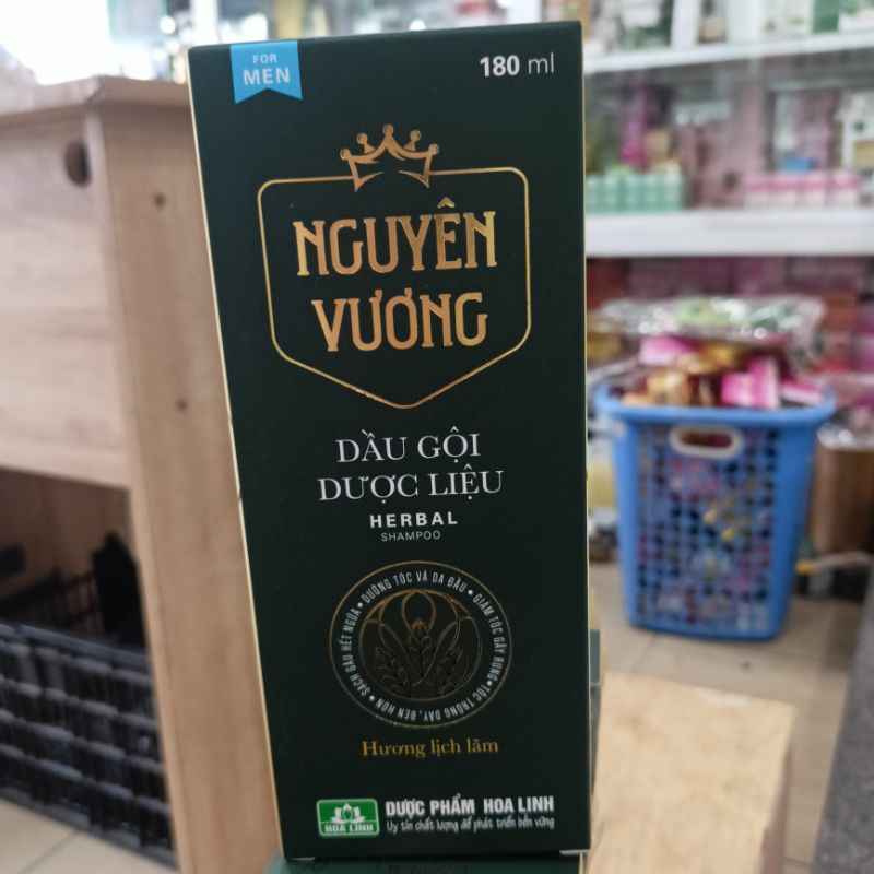 dầu gội  NGUYÊN VƯƠNG dược liệu dành cho nam  sạch gàu hết ngứa  dưỡng tóc và da đầu .giảm tóc gãy rụng  chai 180