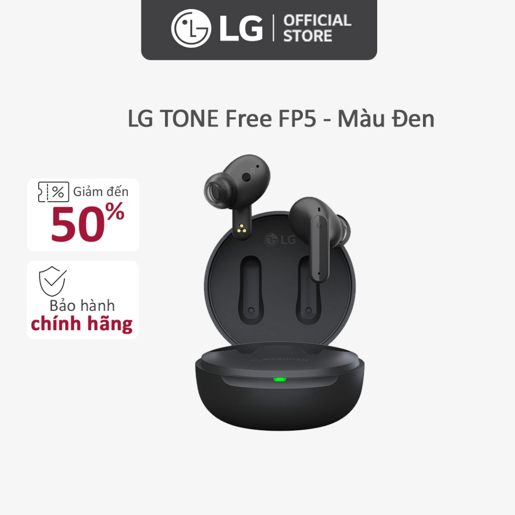 [Mã ELRE2TR giảm 8% đơn 500K] LG TONE Free FP5 - Màu Đen - Hàng Chính Hãng