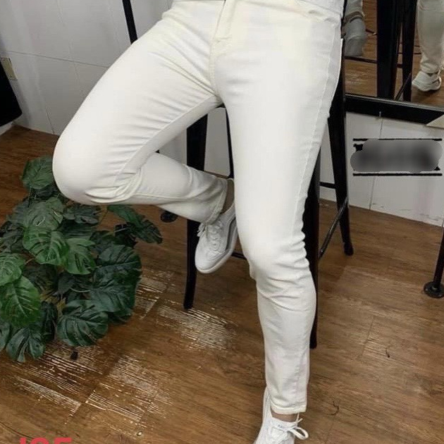 Quần Jean Nam Trắng Trơn Dài Chất Denim Cao Cấp Phong Cách Trẻ Trung Năng Động J25