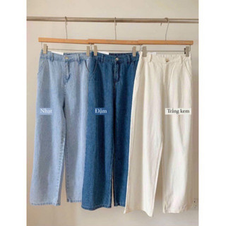 Quần jean ống xuông cạp sau chun style Korea