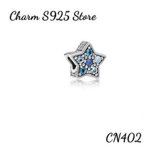 CHARM PAN ALE HÌNH NGÔI SAO ĐÍNH ĐÁ XANH BẠC S925 THUẦN KHIẾT HÀNG CAO CẤP