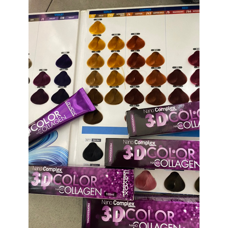 Nhuộm màu thời trang chuyên nghiệp LAVOX collagen 100ml đủ màu