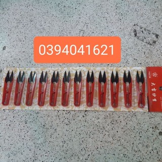 Kéo bấm chỉ đỏ lớn lưỡi đen dj126s