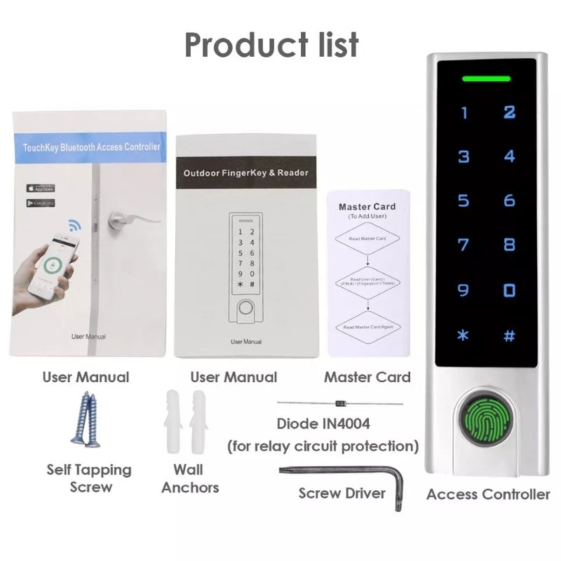 Access control wifi - Đầu đọc vân tay ELI-F3T | Kiểm soát ra vào bằng