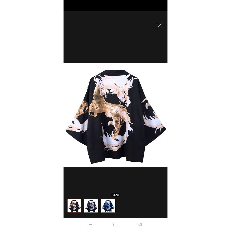 Áo khoác kimono hình rồng