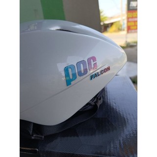 Combo 2 Tem Dán Chữ Poc, Nón Poc Flacon
