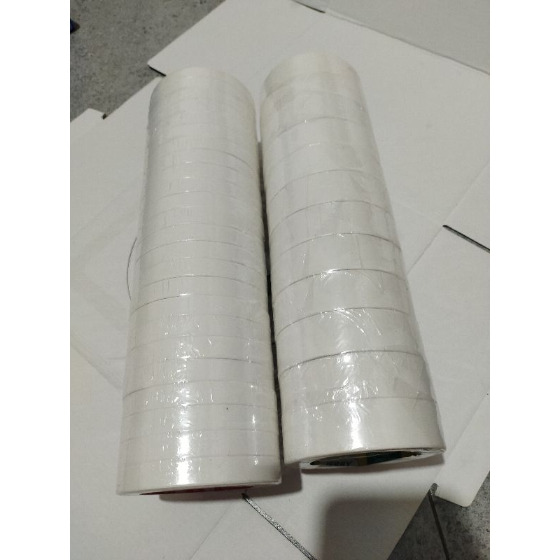1 cây 24 cuộn băng keo 2 mặt 1.2cm, 2.4cm - KhuBa Shop