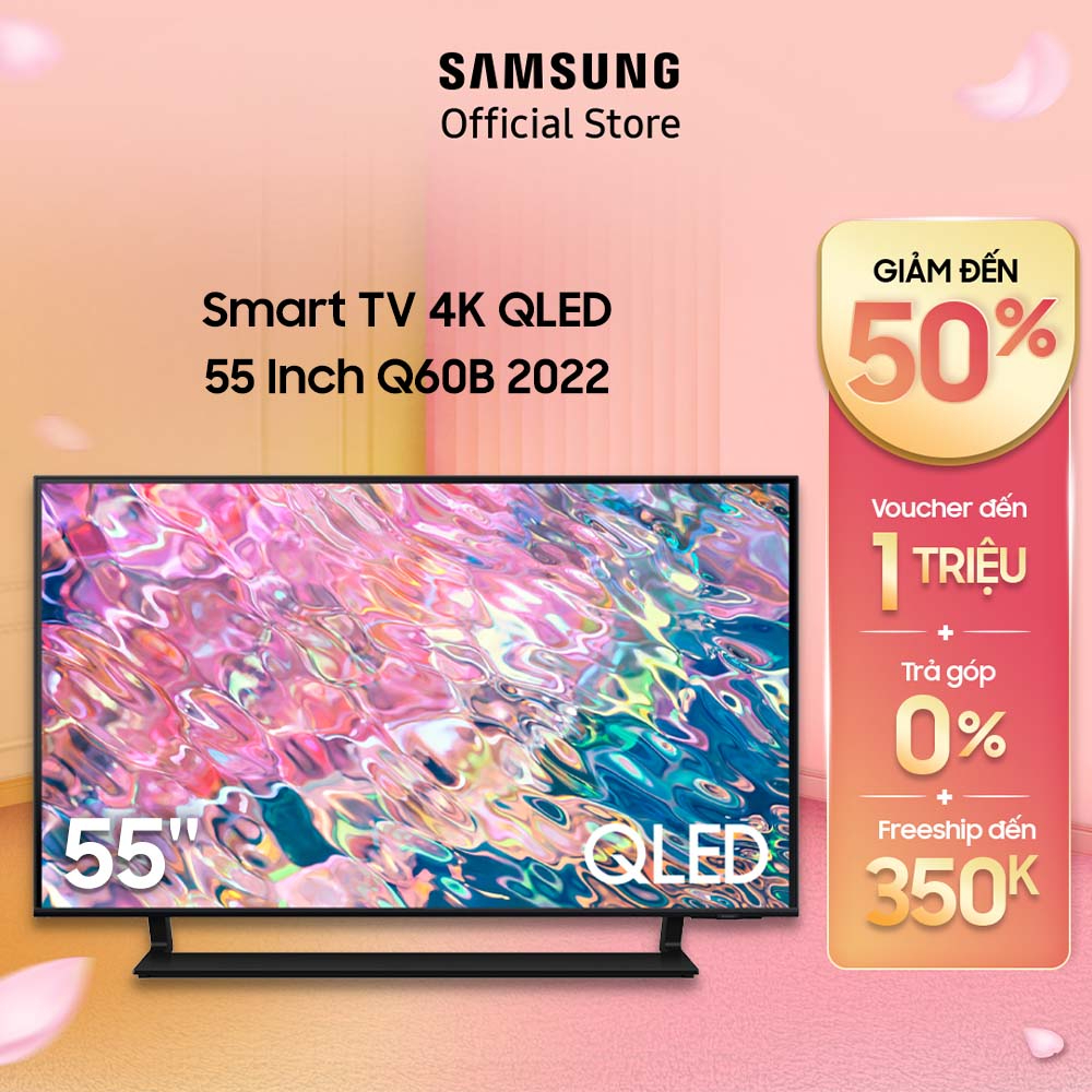 [Mã ELRE3TR5 giảm 15% đơn 10TR] Smart TV Samsung 55 Inch 4K QLED QA55Q60BAKXXV 2022 - Miễn phí lắp đặt:Chính Hãng