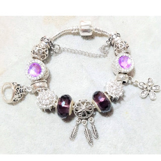 Vòng tay charm tím xinh